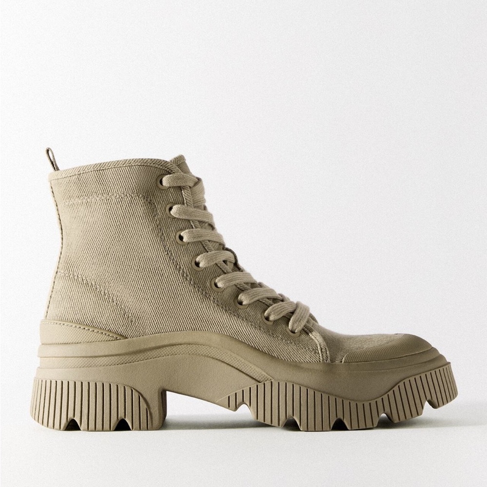Zara Fabric High Top Sneakers